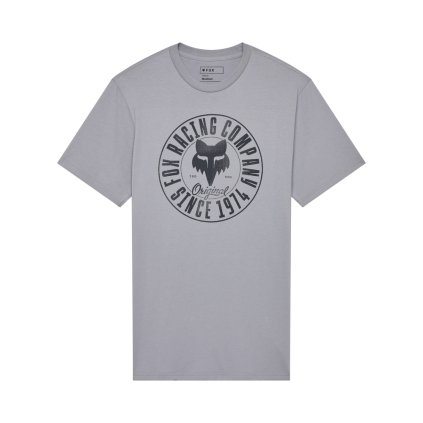 Pánské triko Fox Emblem Ss Prem Tee - Steel Grey
