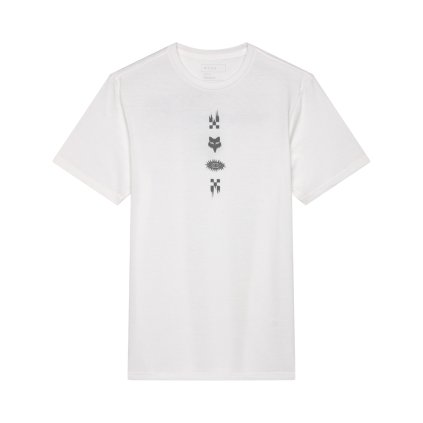 Pánské triko Fox Checkered Ss Prem Tee - Optic White