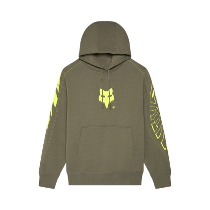 Pánská mikina Fox Elevated Oversized Flc Po - Military