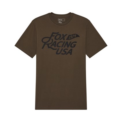 Pánské triko Fox Fox Flag Ss Prem Tee - Military
