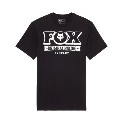 Pánské triko Fox Banner Ss Prem Tee - Black
