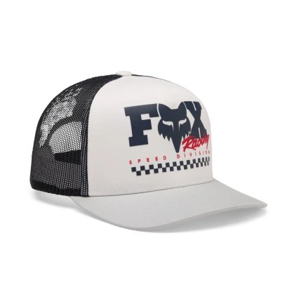Dětská kšiltovka Fox Yth Checker Mesh Trucker Hat - White
