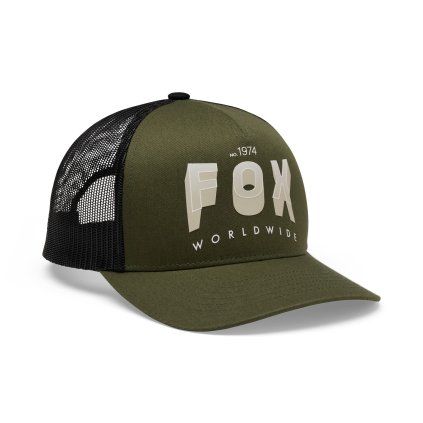 Pánská kšiltovka Fox Block Mesh Trucker Hat - Army