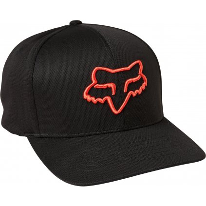 Pánská čepice Fox Lithotype Flexfit 2.0 Hat Black/Red