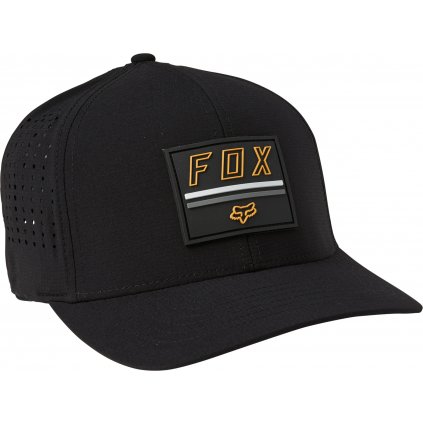 Pánská kšiltovka Fox Serene Flexfit Hat Black/Gold