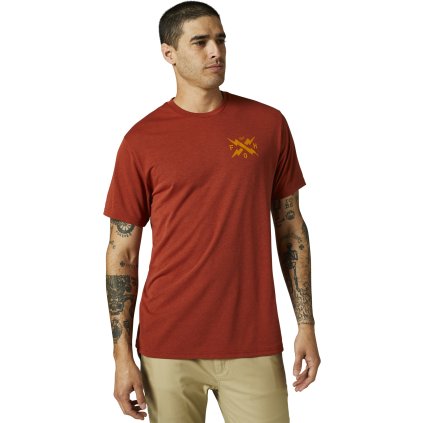 Pánské tričko Fox Racing Calibrated Ss Tech Tee Red Clear