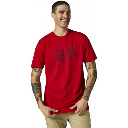 Pánské tričko Fox Racing Legacy Fox Head Ss Tee Flame Red