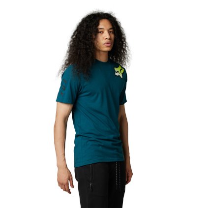 Pánské triko Fox Toksyk Ss Prem Tee - Heather Midnight Blue