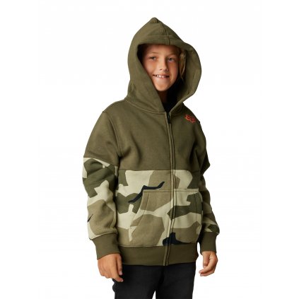 Dětská mikina Fox Yth Lindon Zip Fleece - Olive Camo