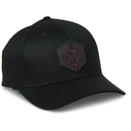 Pánská kšiltovka Fox Caveaut Flexfit Hat - Black
