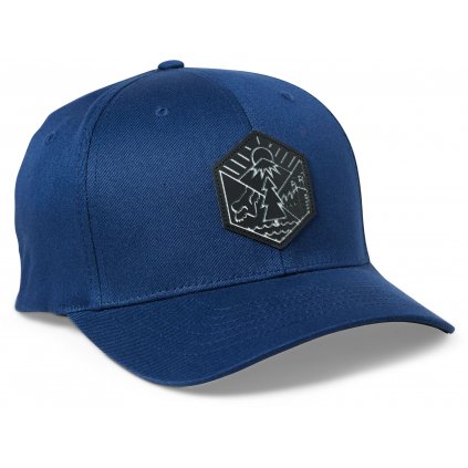 Pánská kšiltovka Fox Caveaut Flexfit Hat - Deep Cobalt