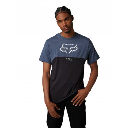 Pánské triko Fox Ryaktr Ss Tee - Heather Deep Cobalt