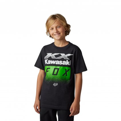 Dětské triko Fox Youth Fox X Kawi Ss Tee - Black