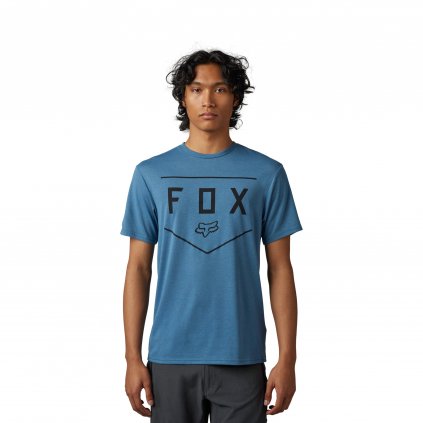 Pánské triko Fox Shield Ss Tech Tee - Dark Slate