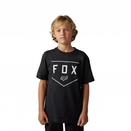 Dětské triko Fox Youth Shield Ss Tee - Black