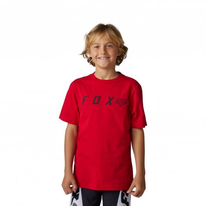 Dětské triko Fox Yth Absolute Ss Tee - Flame Red