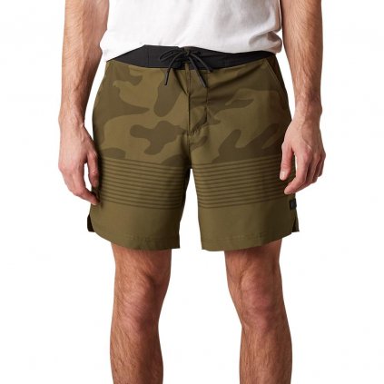 Pánské plavky Fox Vzns Camo Hybrid Short - Olive Green