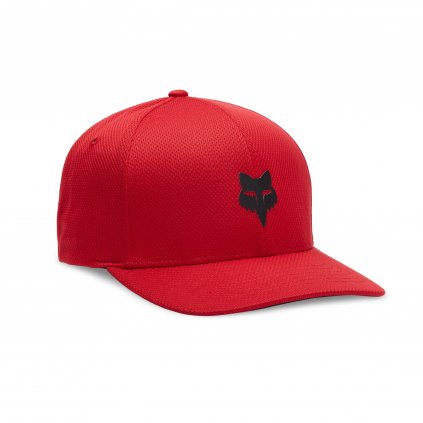 Pánská kšiltovka Fox Fox Head Tech Flexfit Hat - Flame Red