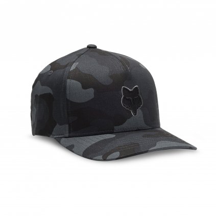 Pánská kšiltovka Fox Fox Head Flexfit Hat - Black Camo