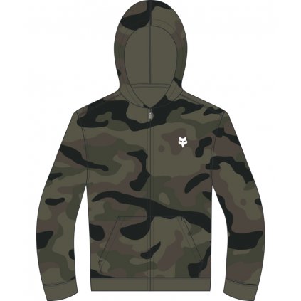 Dětská mikina Fox Yth Fox Head Camo Flc Zip - Green Camo