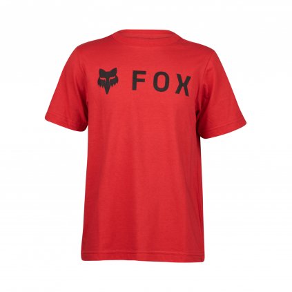 Dětské triko Fox Yth Absolute Ss Tee - Flame Red