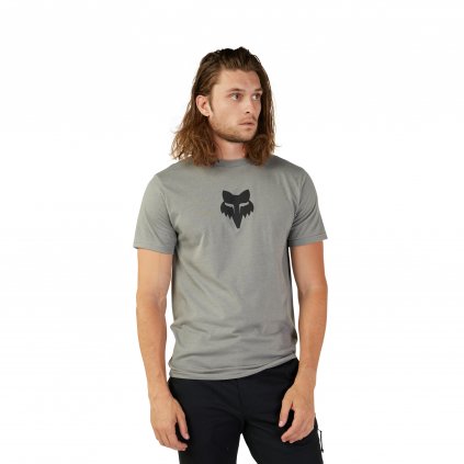 Pánské triko Fox Fox Head Ss Prem Tee - Heather Graphite