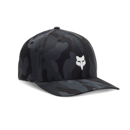 Pánská čepice Fox Fox Head Camo Tech Flexfit - Black Camo