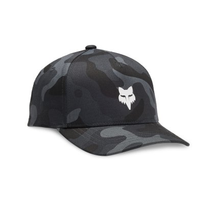 Dětská kšiltovka Fox Yth Fox Head Camo 110 Sb Hat - Black Camo