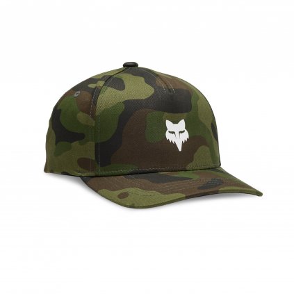 Dětská kšiltovka Fox Yth Fox Head Camo 110 Sb Hat - Green Camo