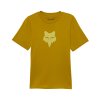 Dětské triko Fox Yth Fox Legacy Ss Tee - Mustard