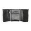 Pánská peněženka FOX Trifold Leather Wallet - NS - Black