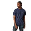 Pánské triko Fox Finisher Ss Tech Tee - Heather Deep Cobalt