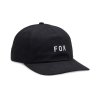 Pánská kšiltovka Fox Wordmark Adjustable Hat - Black
