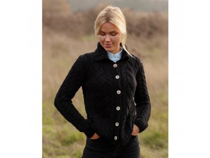 harrison cardigan black model 1
