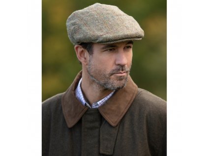 oakmoor flat cap moss green model