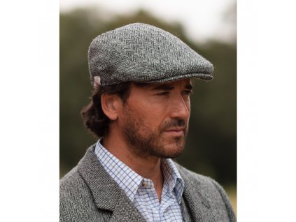 oakmoor flat cap steel grey model