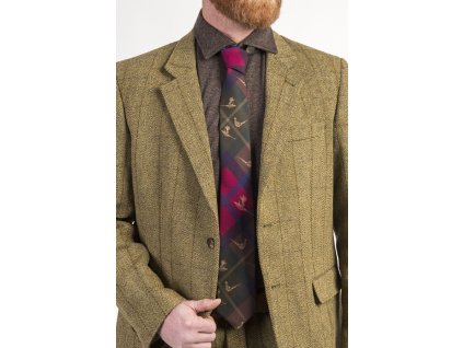 28 kolekce kostka bažant kravata tmavě zelená 8