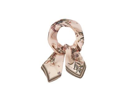 Šátek Toile de Jouy Olive Green Square Scarf