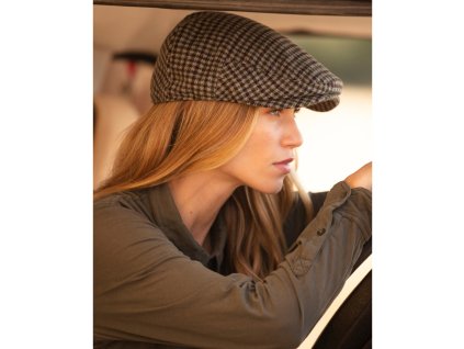 braxton flat cap grey model