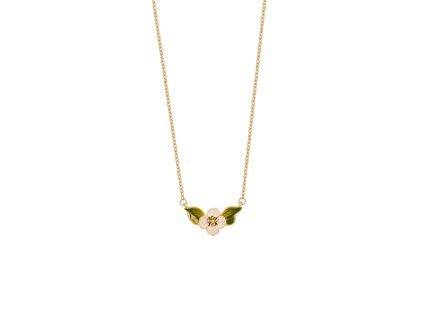 40515Gold Poppy Anemone Necklace 3