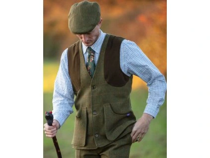 Berston gilet dark sage model