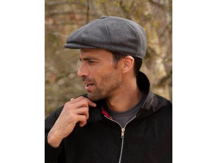 bridgemoor baker boy cap grey model