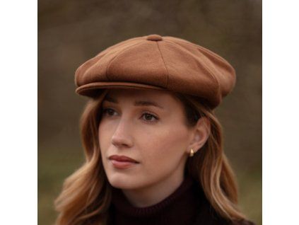 bridgemoor baker boy cap tan model