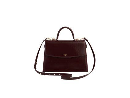 47362 Cherry Red Structured Tote Medium 2