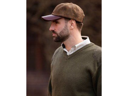 hoaden baseball cap brown tweed model