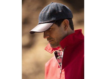 hoaden baseball cap blue tweed model