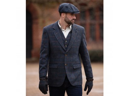 windsor blazer blue tweed model