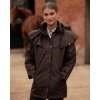hunton cape coat brown model