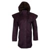 hunton cape coat plum 3