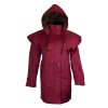 hunton cape coat red 3